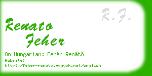 renato feher business card