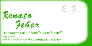 renato feher business card